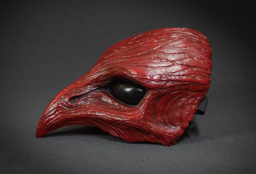 Bird mask halfmask red shape