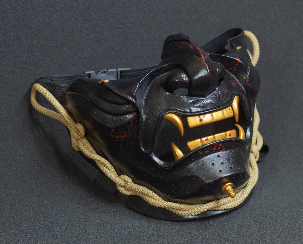 Ghost of Tsushima mask whith blood. Demon Menpo mask