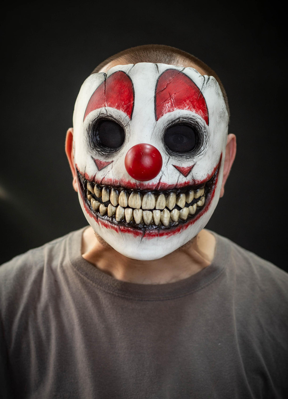 Red Сlown mask for gift, Halloween, cosplay or party