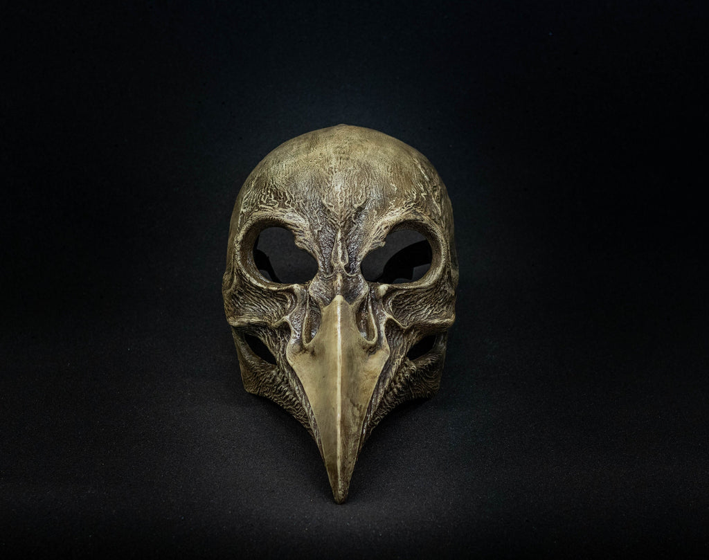 Plague Doctor mask Bird skull  bone shape with a movable jaw