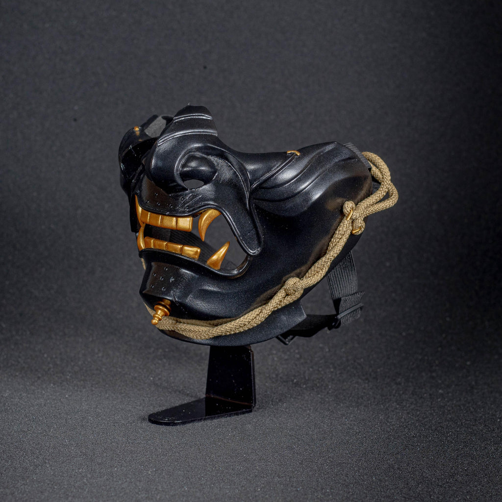 Ghost of Tsushima mask dark shape. Menpo Demon Mask