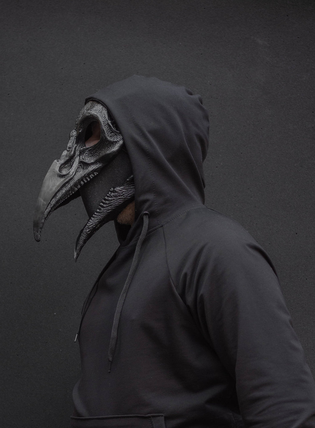Plague Doctor mask Bird skull with a movable jaw.