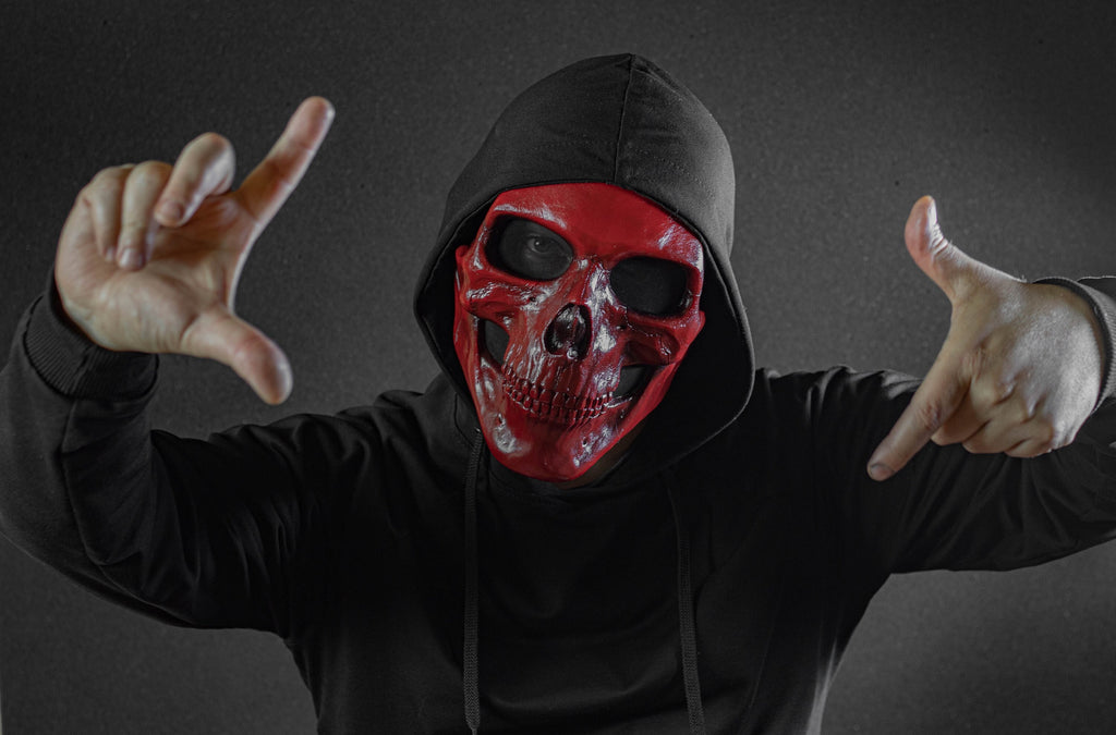 Handmade Skull Mask: Movable Jaw, Adjustable Fit