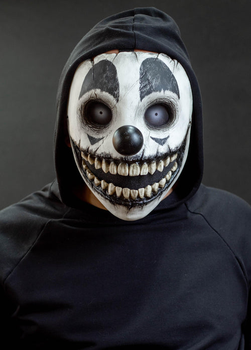Clown mask with movable jaw Dark shape for gift, Halloween, cosplay or party