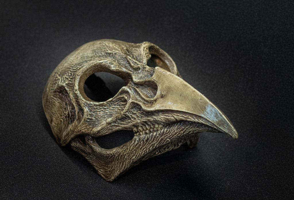 Plague Doctor mask Bird skull  bone shape with a movable jaw