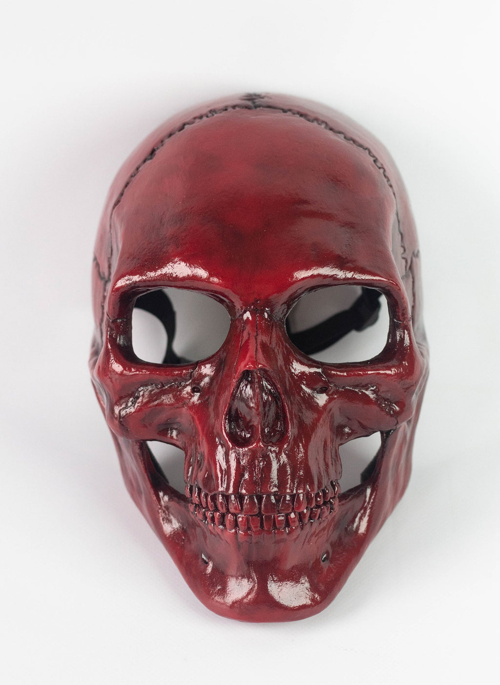 Handmade Skull Mask: Movable Jaw, Adjustable Fit