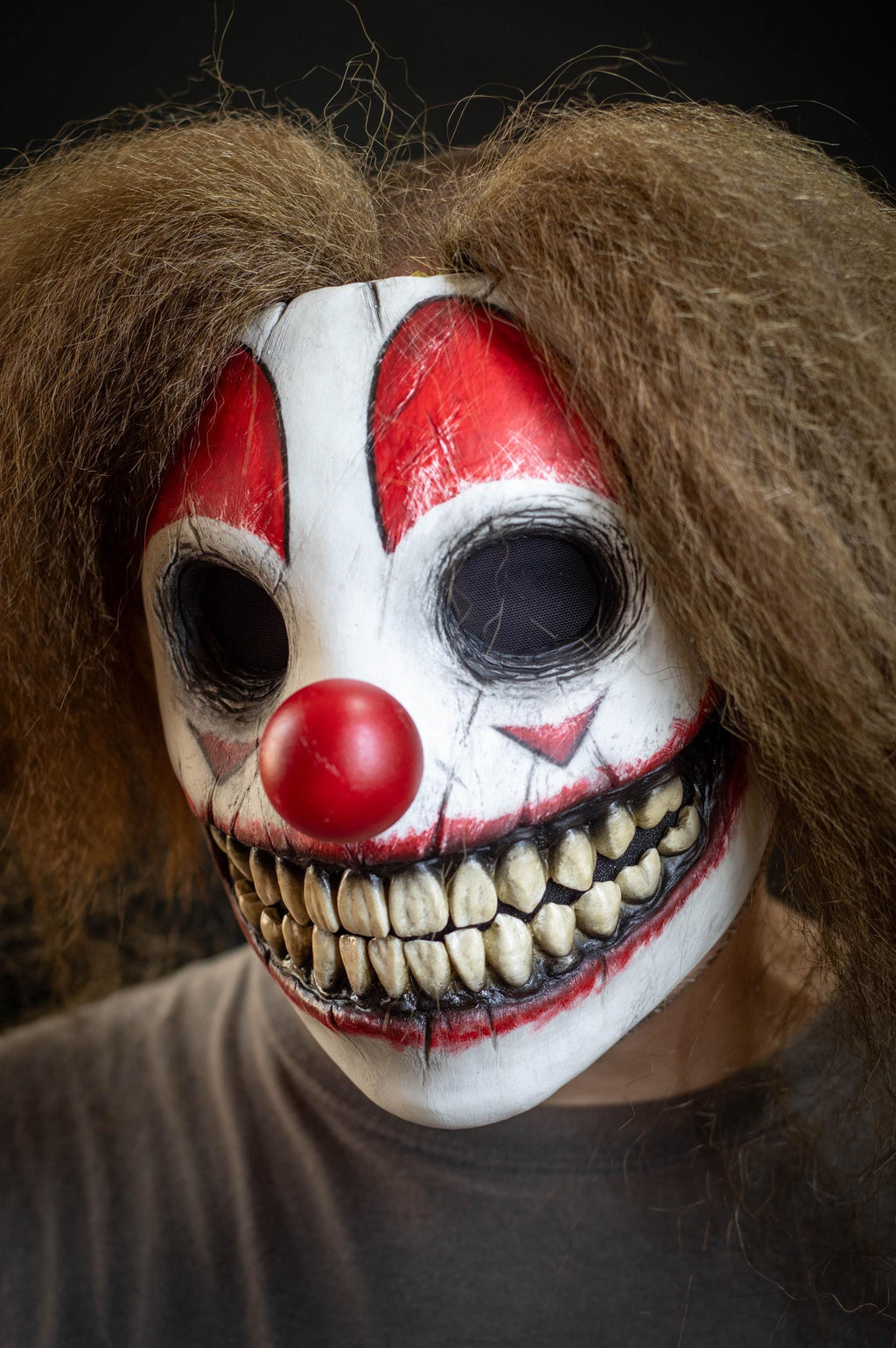 Red Сlown mask for gift, Halloween, cosplay or party
