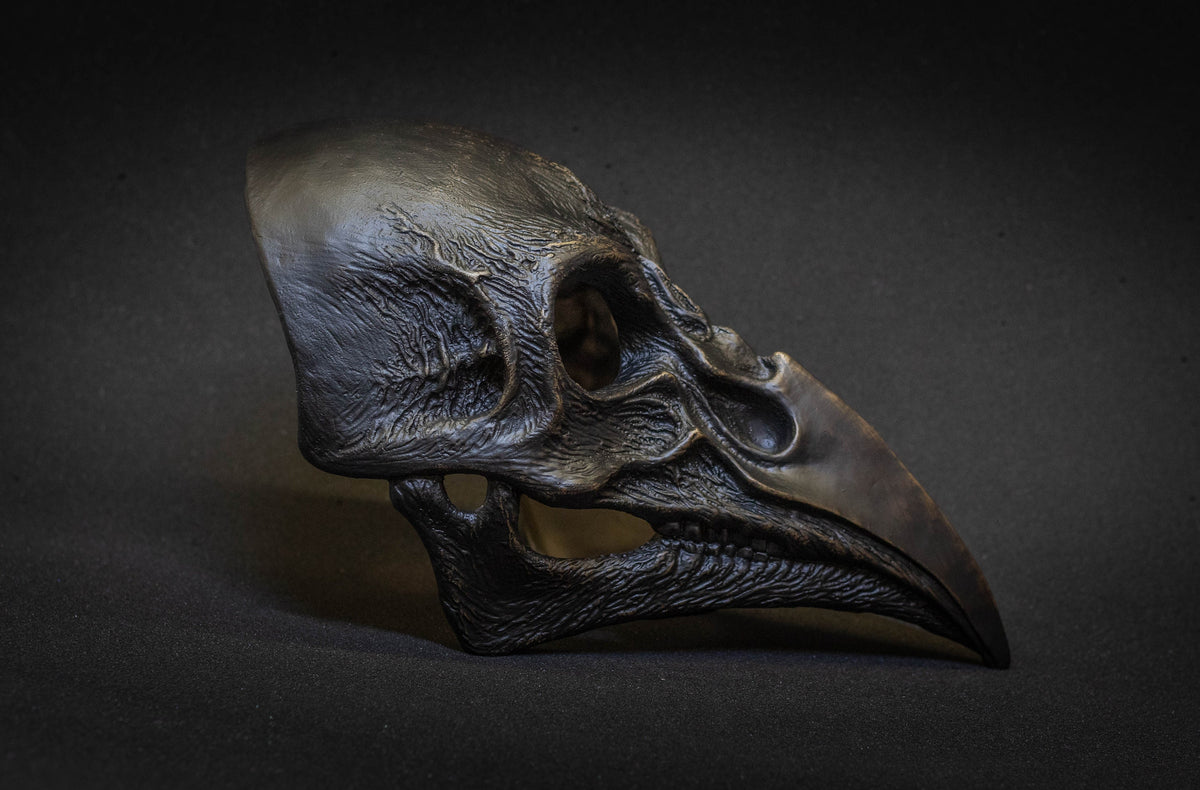 Plague Doctor mask Bird skull with a movable jaw.