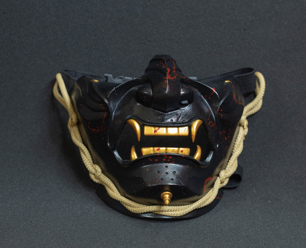 Ghost of Tsushima mask whith blood. Demon Menpo mask