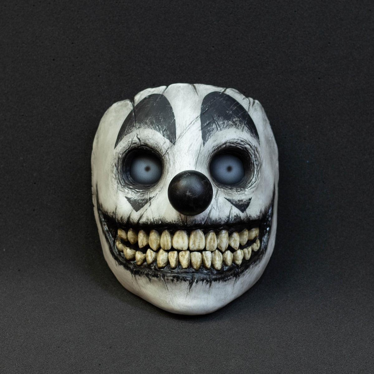 Smile clown mask black shape with pupils for, Halloween, cosplay, party or gift
