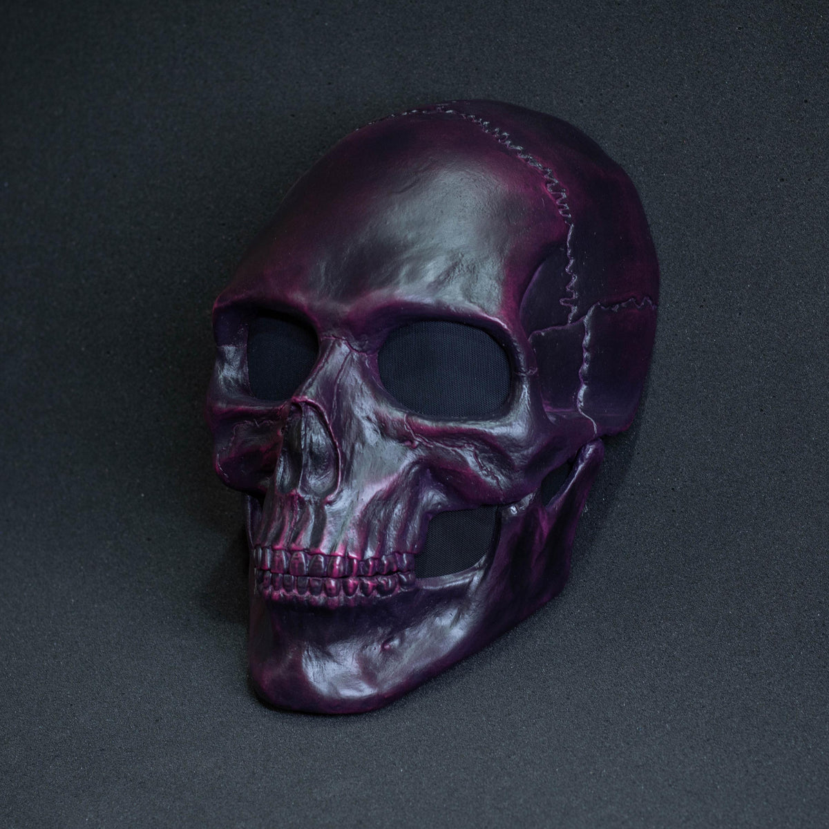 Human Skull Mask full face black-pink shape