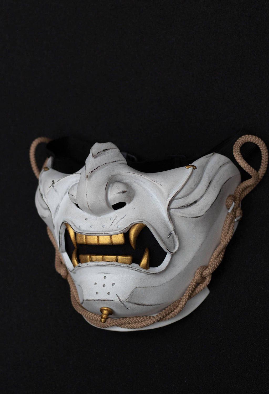 Ghost of Tsushima mask. White finish. Demon Menpo mask