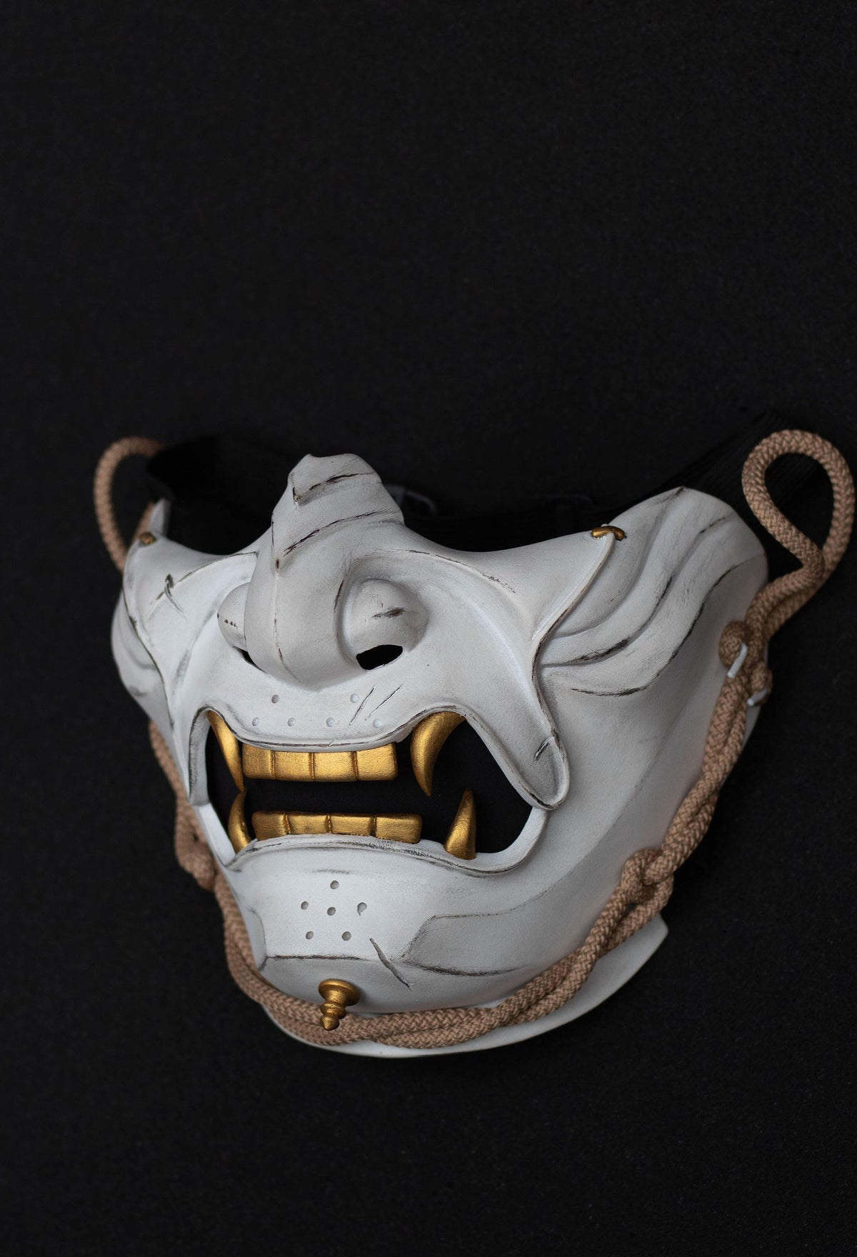 Ghost of Tsushima mask. White finish. Demon Menpo mask