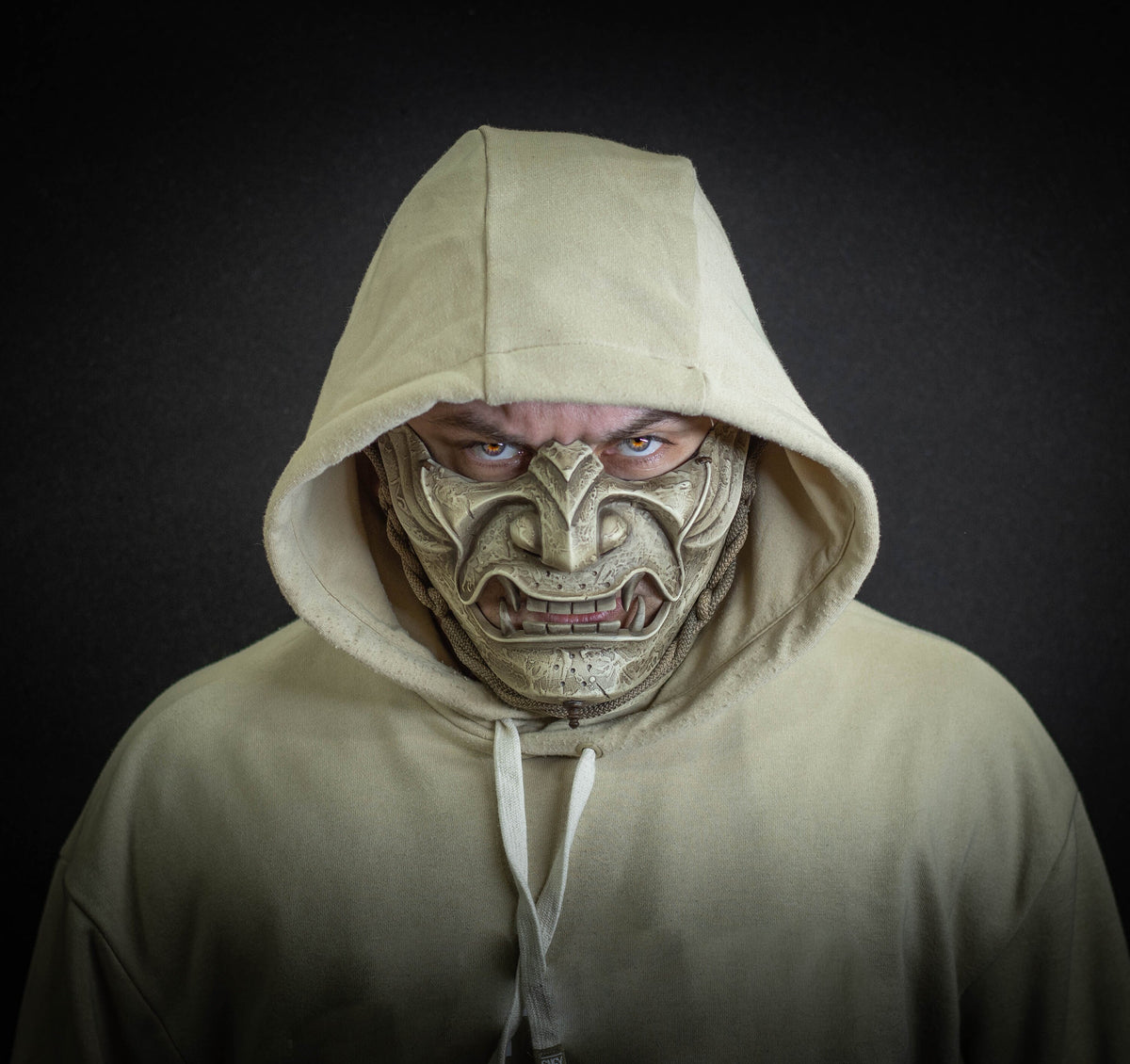 Ghost of Tsushima mask bone shape. Demon Menpo mask
