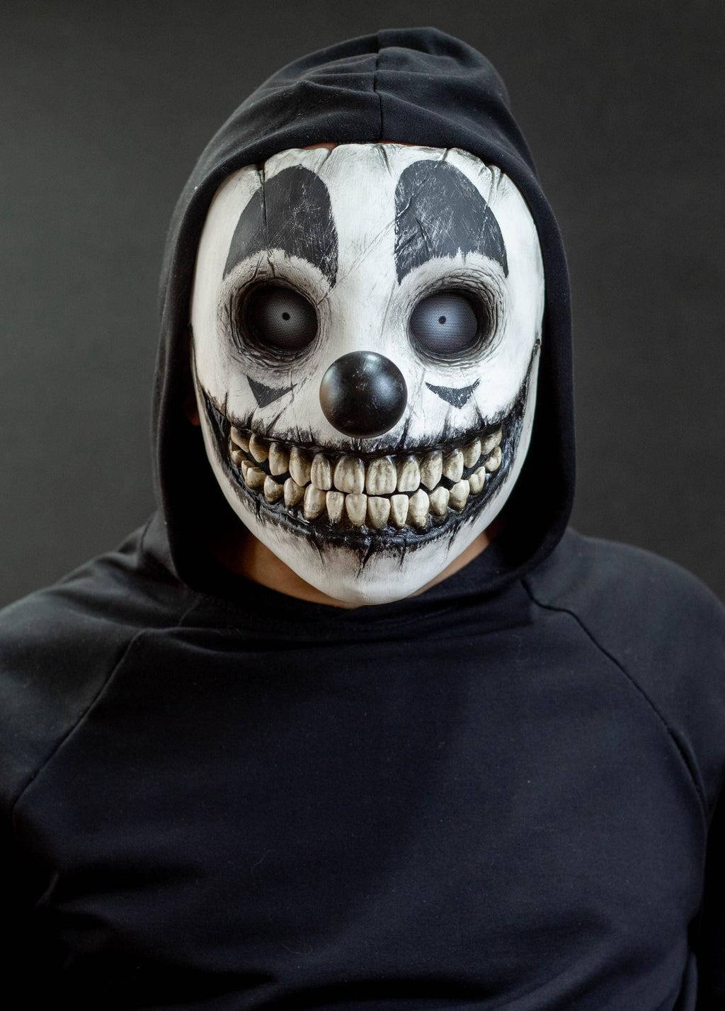 Clown mask with movable jaw Dark shape for gift, Halloween, cosplay or party