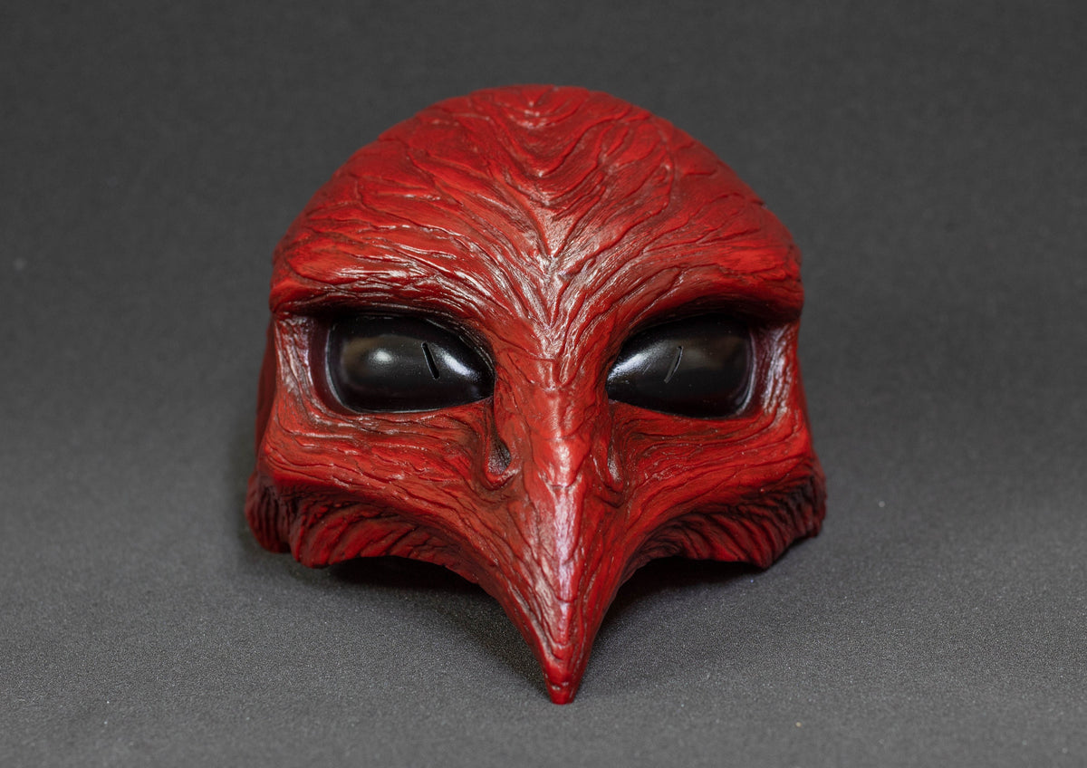 Bird mask halfmask red shape