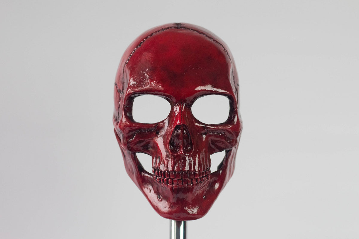 Handmade Skull Mask: Movable Jaw, Adjustable Fit