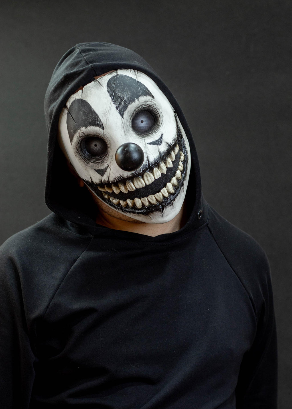 Clown mask with movable jaw Dark shape for gift, Halloween, cosplay or party