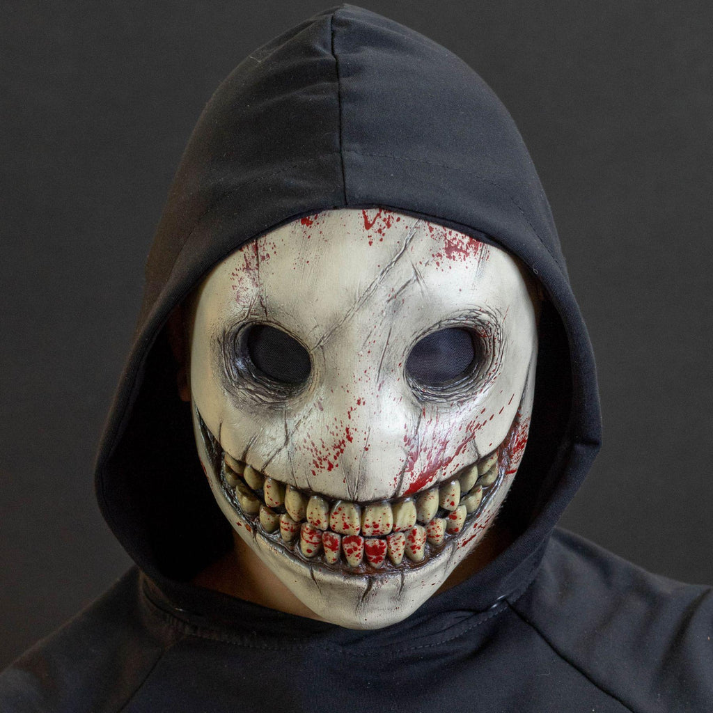 Smiley mask with blood splatters for halloween or cosplay also great gift