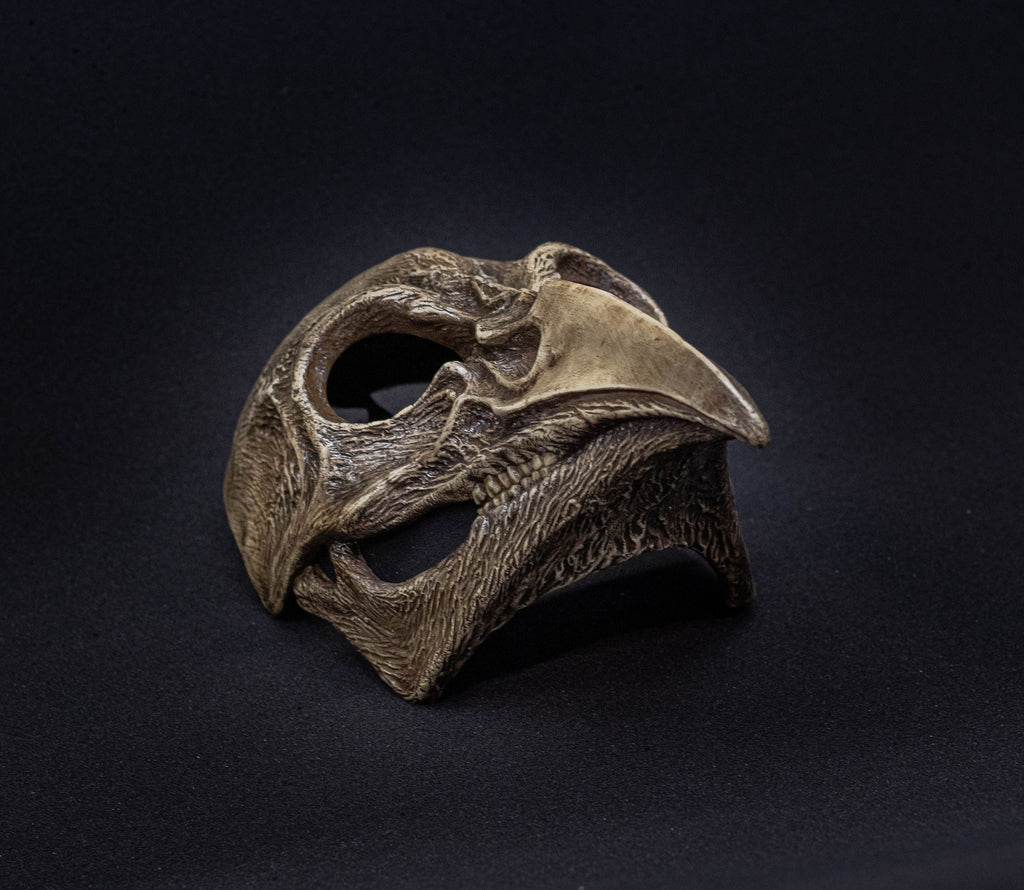 Plague Doctor mask Bird skull  bone shape with a movable jaw