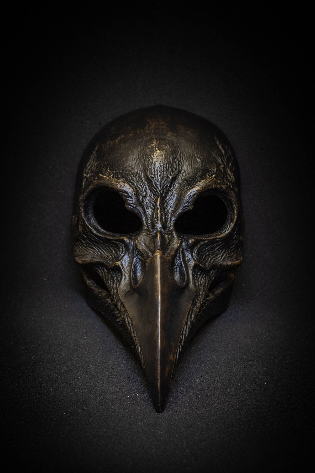 Plague Doctor mask Bird skull with a movable jaw.