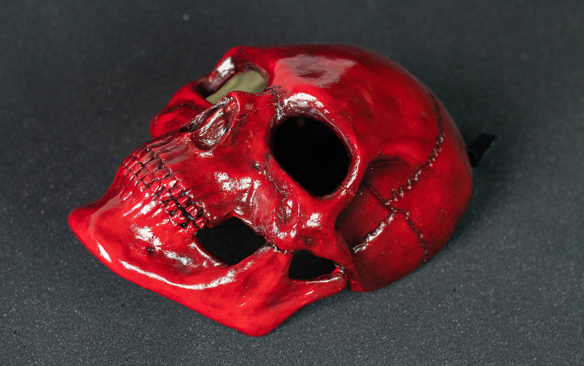 Handmade Skull Mask: Movable Jaw, Adjustable Fit