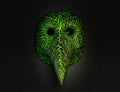 Plague Doctor mask for Helloween party and carnival or masquerade. Predator blood acid streaks shape.