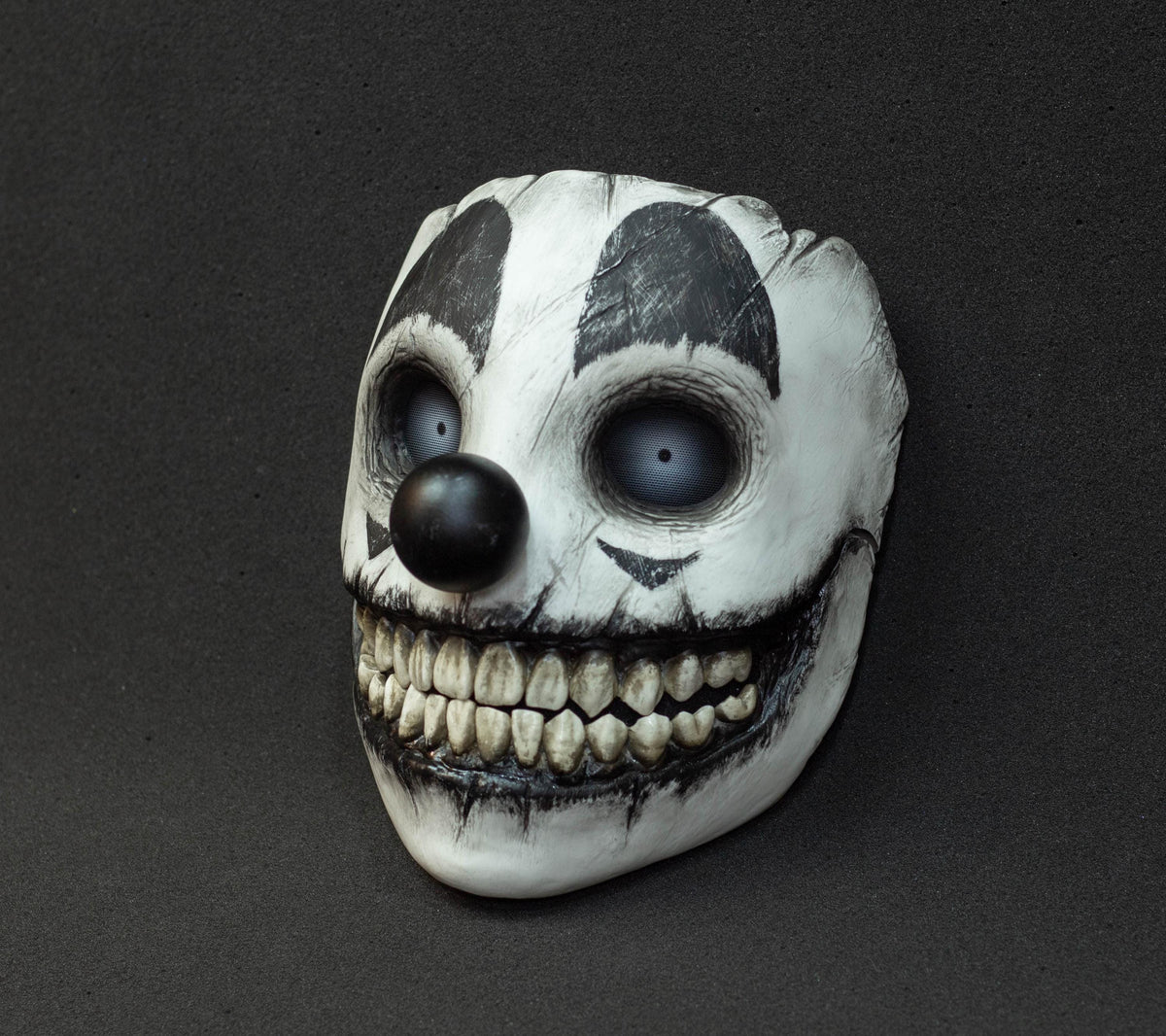 Clown mask with movable jaw Dark shape for gift, Halloween, cosplay or party