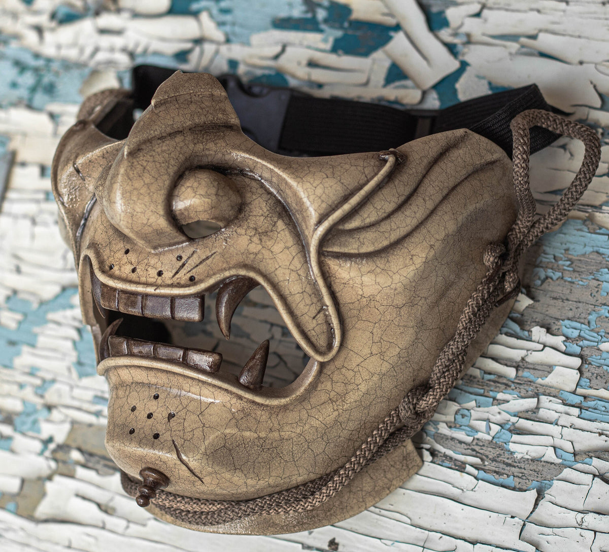 Ghost of Tsushima mask Crackle shape. Demon Menpo mask