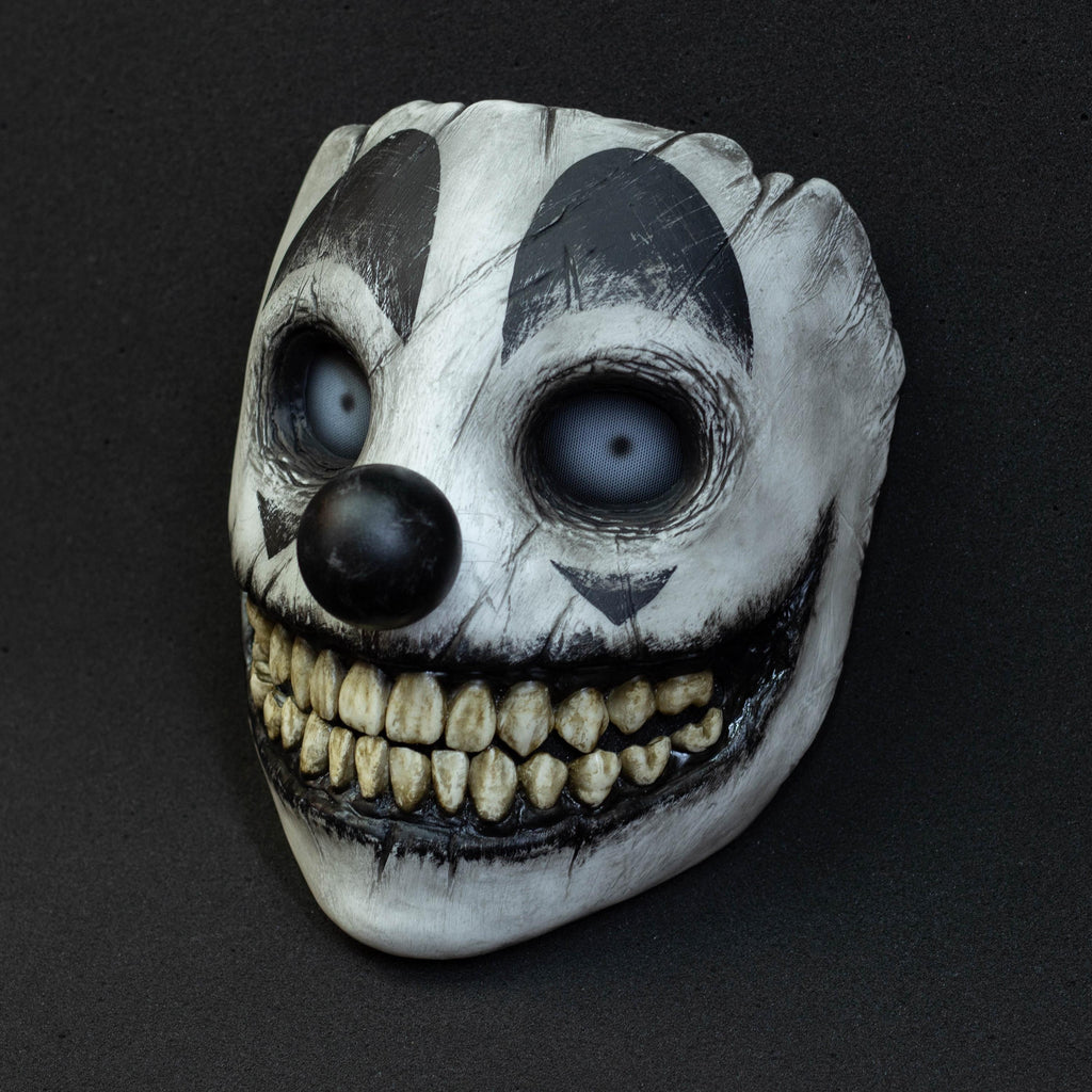 Smile clown mask black shape with pupils for, Halloween, cosplay, party or gift