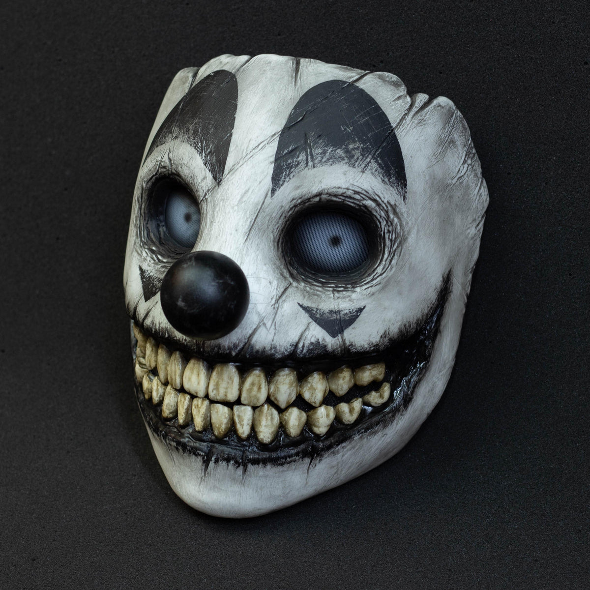 Smile clown mask black shape with pupils for, Halloween, cosplay, party or gift