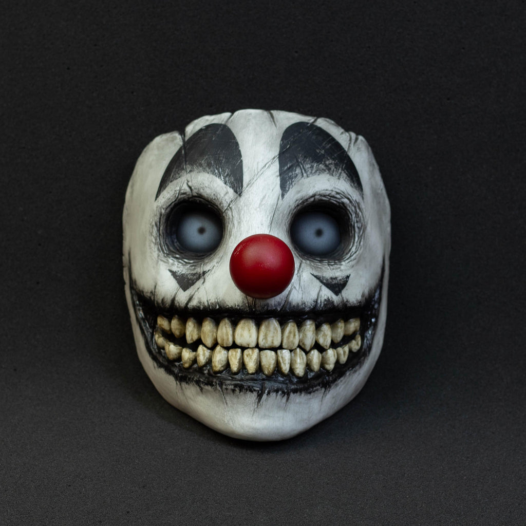 Smile clown mask black shape with pupils for, Halloween, cosplay, party or gift